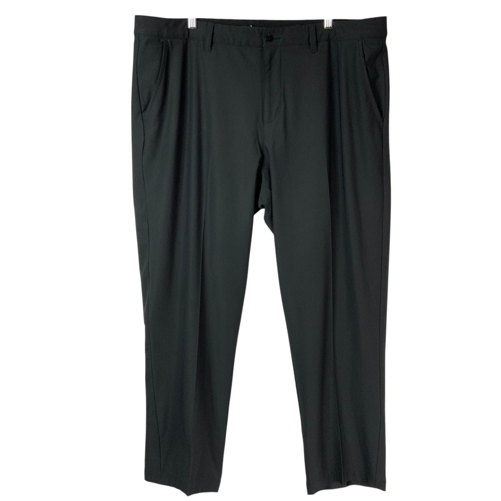 Adidas Black Golf Pants 40x30 Button Zip Fly Straight Leg Stretch Performance